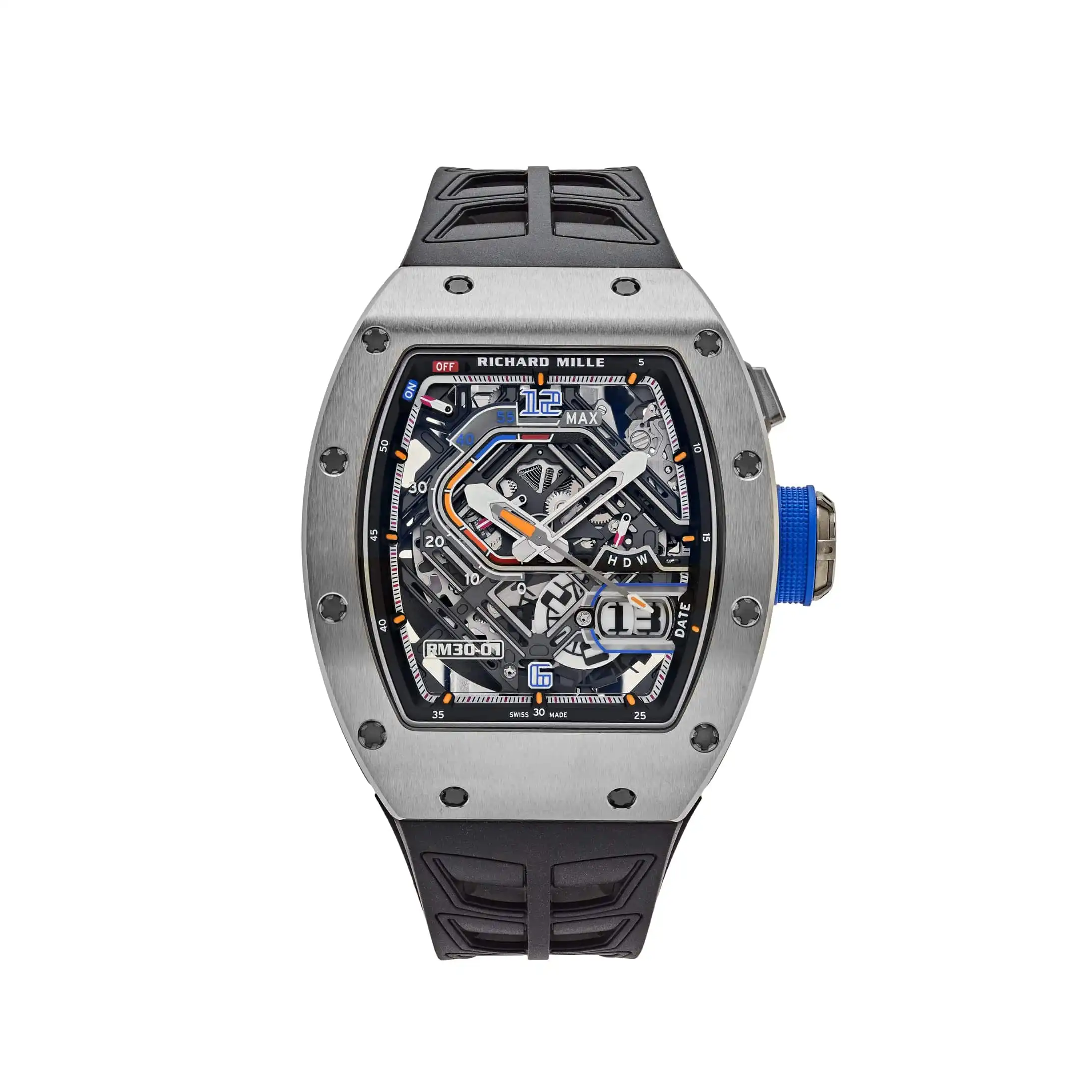 xpd45jhpz40.webp Richard Mille Replica RM 30-01 Declutchable Rotor Titanium Skeleton Dial - Image 1