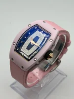 Richard Mille Replica RM 07-01 'Ladies' Pink Ceramic u0026 White Gold - Image 3