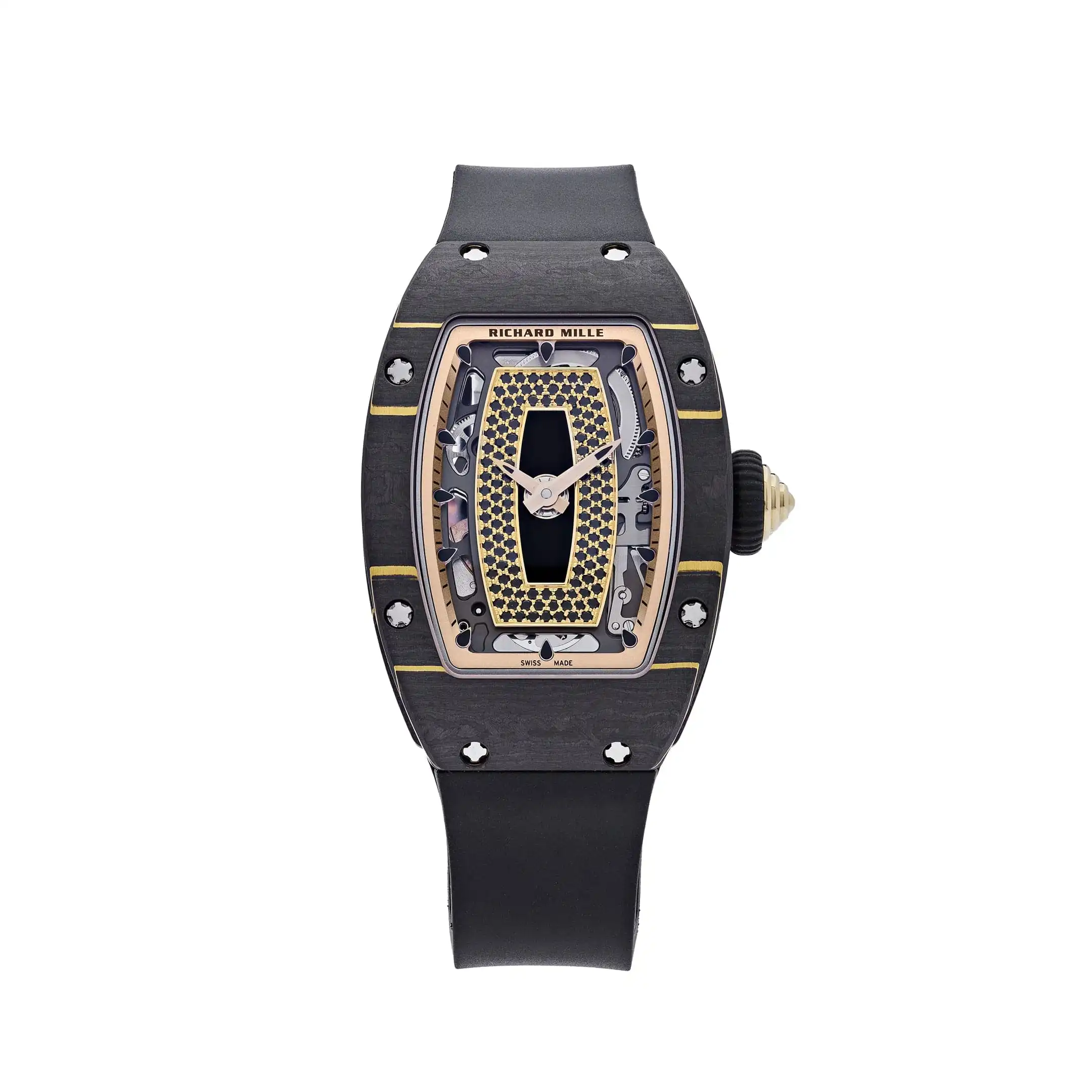 gcsuxl3vekm.webp Richard Mille Replica RM 07-01 'Ladies' Carbon TPT Rose Gold Skeleton Dial - Image 1