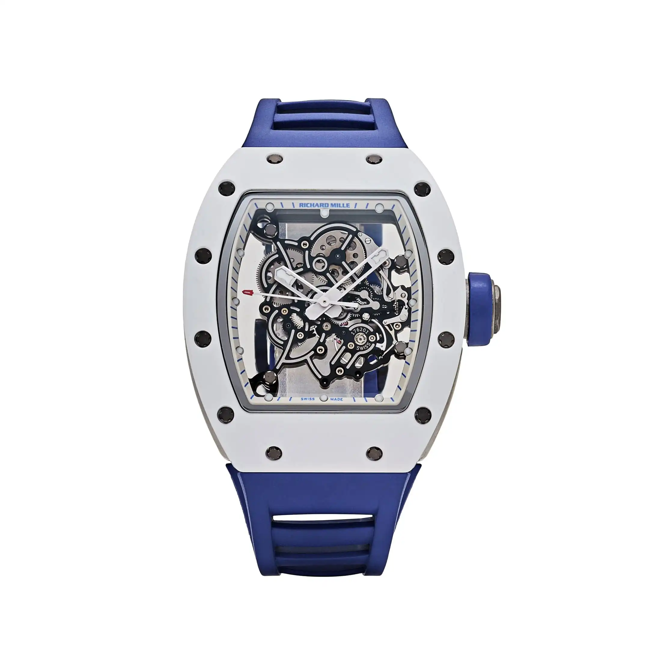 izondbj1snb.webp Richard Mille Replica RM 055 Bubba Watson Japan Edition White Ceramic Titanium Blue Rubber - Image 1