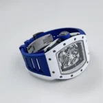 Richard Mille Replica RM 055 Bubba Watson Japan Edition White Ceramic Titanium Blue Rubber - Image 4