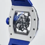 Richard Mille Replica RM 055 Bubba Watson Japan Edition White Ceramic Titanium Blue Rubber - Image 10