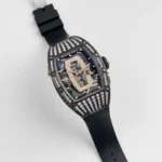 Richard Mille Replica RM 037 Rose Gold Carbon TPT Diamond Set Skeleton Dial - Image 4