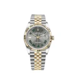 Rolex Datejust Replica 126233 'Wimbledon' Stainless Steel Yellow Gold Slate Dial Jubilee
