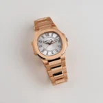 Replica Patek Philippe Nautilus 7011/1R-001 'Ladies' Rose Gold Silver Dial - Image 3