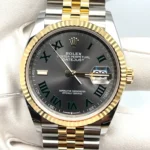 Rolex Datejust Replica 126233 'Wimbledon' Stainless Steel Yellow Gold Slate Dial Jubilee - Image 4
