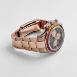 Rolex Daytona Replica 116595RBOW 'Rainbow' Rose Gold Black Dial Sapphire Bezel - Image 5