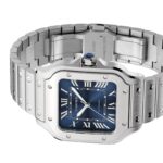 Cartier Santos de Cartier Watch, Medium Model, Steel, Automatic, Interchangeable Leather Strap  MPN: WSSA0063 - Image 6
