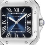 Cartier Santos de Cartier Watch, Medium Model, Steel, Automatic, Interchangeable Leather Strap  MPN: WSSA0063 - Image 7