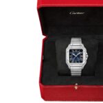 Cartier Santos de Cartier Watch, Medium Model, Steel, Automatic, Interchangeable Leather Strap  MPN: WSSA0063 - Image 8