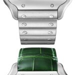 Cartier Santos de Cartier Watch, Large Model, Steel, Automatic, Interchangeable Leather Strap  MPN: WSSA0062 - Image 2