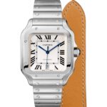 Cartier Santos De Cartier Watch Large Model, Automatic Movement, Steel, Interchangeable Metal And Leather Bracelets  MPN: WSSA0018 - Image 3