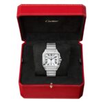Cartier Santos De Cartier Watch Large Model, Automatic Movement, Steel, Interchangeable Metal And Leather Bracelets  MPN: WSSA0018 - Image 4