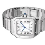 Cartier Santos De Cartier Watch Large Model, Automatic Movement, Steel, Interchangeable Metal And Leather Bracelets  MPN: WSSA0018 - Image 7