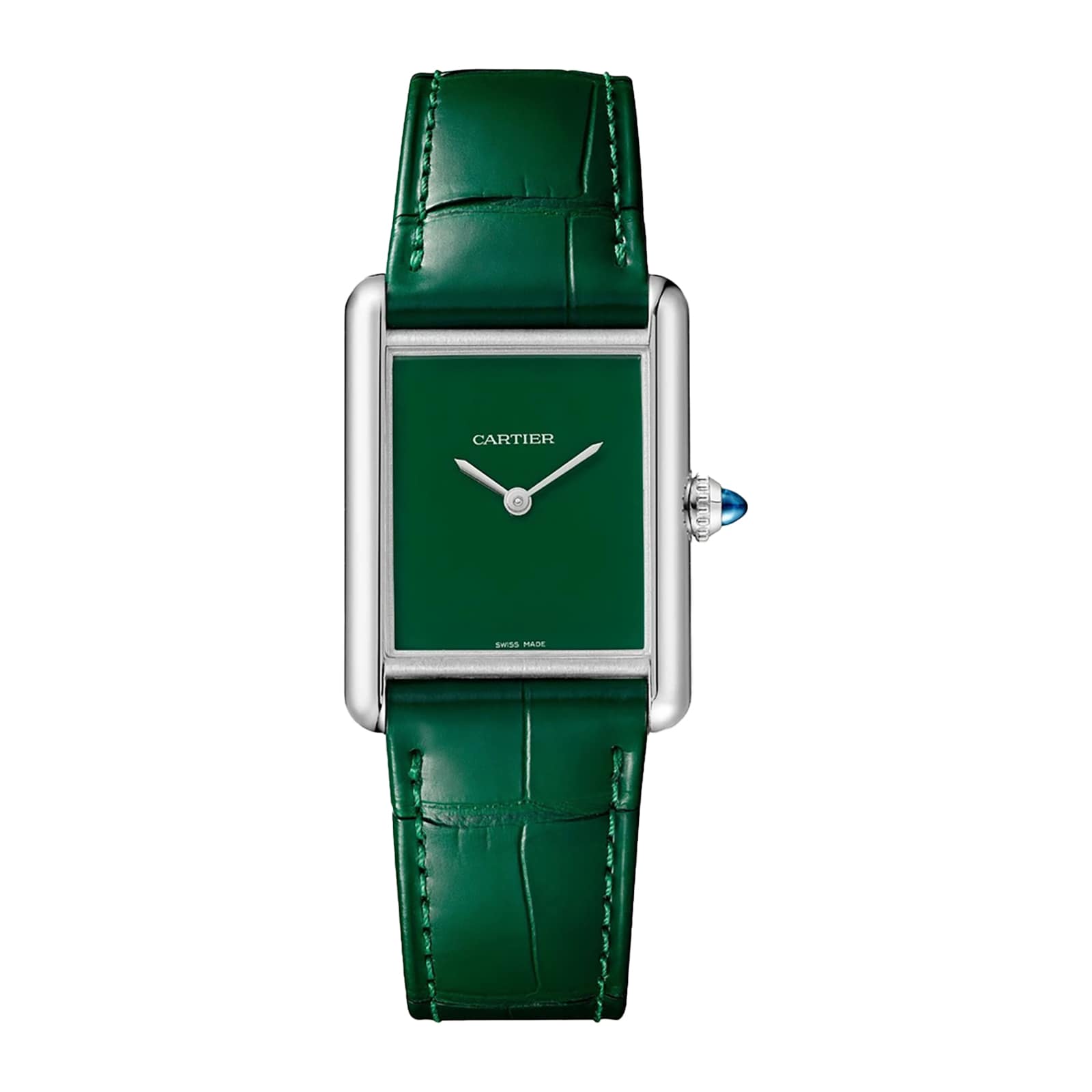 effogmb3p3d.jpg Cartier Tank Must Watch, Large Model, Quartz Movement, Steel Case MPN: WSTA0115 - Image 1
