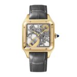 Cartier Santos-Dumont Micro-Rotor Skeleton Watch, Large Model, Automatic Mechanical Movement, 18K Yellow Gold Case  MPN: WHSA0043