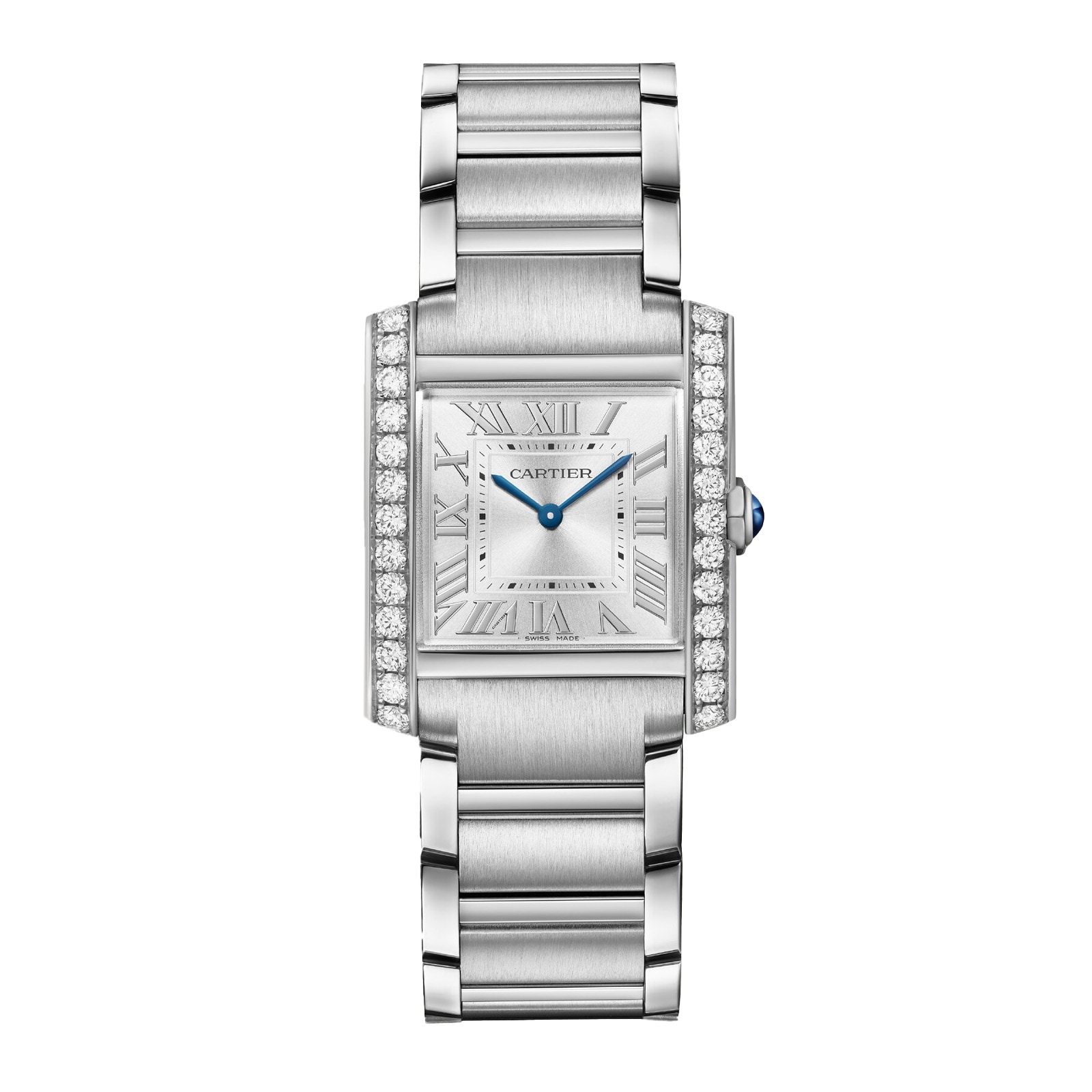yaqtih3bpav.jpg Cartier Tank Francaise Watch, Medium Model, Quartz Movement, Steel Case MPN: W4TA0028 - Image 1