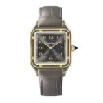 Cartier Santos-Dumont watch, large model, mechanical movement with manual winding 430 MC. Yellow gold  MPN: WGSA0097