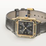 Cartier Santos-Dumont watch, large model, mechanical movement with manual winding 430 MC. Yellow gold  MPN: WGSA0097 - Image 3