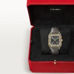 Cartier Santos-Dumont watch, large model, mechanical movement with manual winding 430 MC. Yellow gold  MPN: WGSA0097 - Image 6