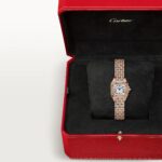 Cartier Panthere de Cartier watch, mini model, quartz movement. Rose gold 750/1000 case set with 32 brilliant-cut diamonds totalling 0.15 carats. Dimensions: 25 mm x 20 mm  MPN: WJPN0063 - Image 7