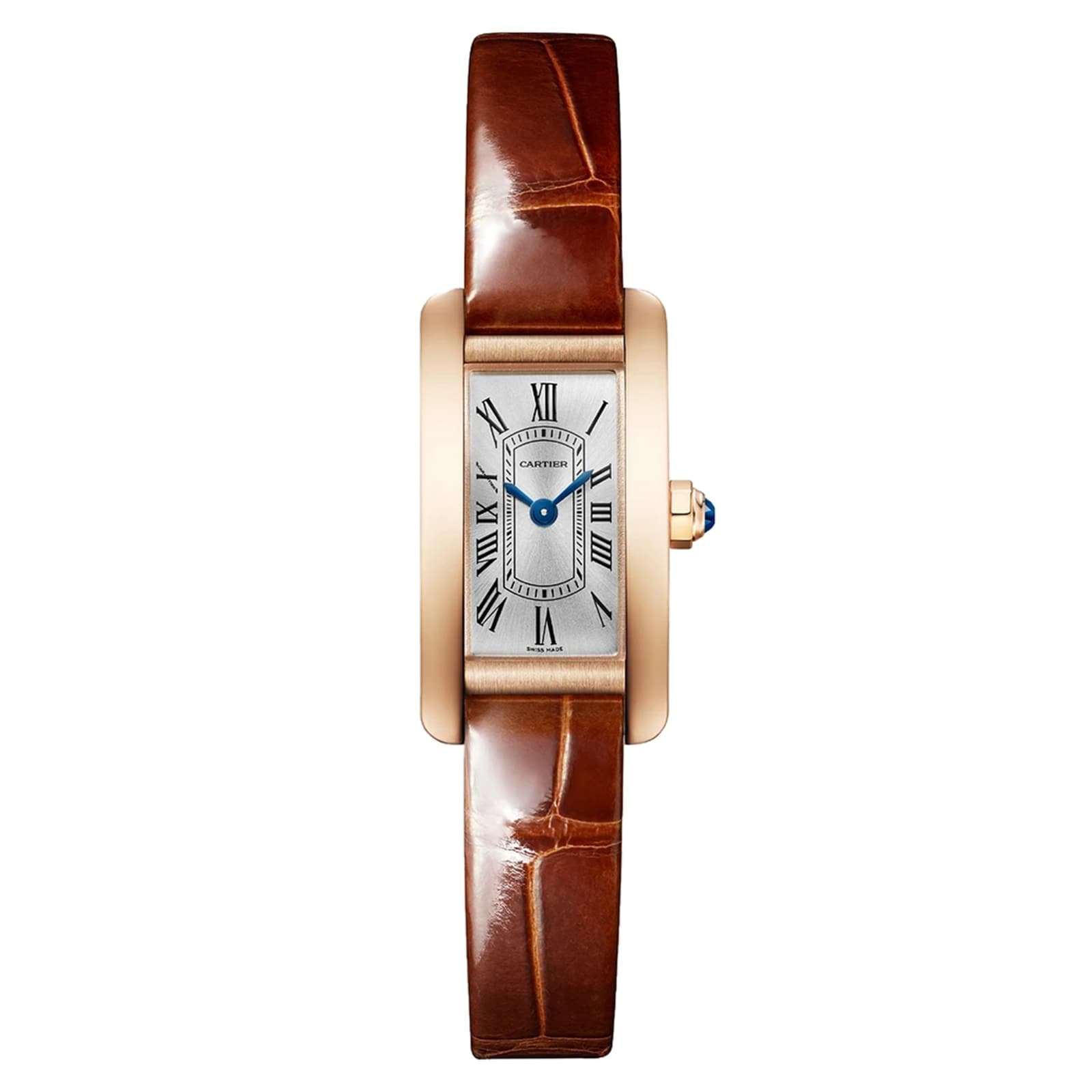dhavnzj1hp4.jpg Cartier Tank Americaine Watch, Mini Model, Quartz Movement, Rose Gold Case MPN: WGTA0341 - Image 1