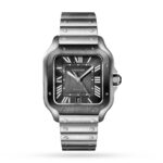 Cartier Santos De Cartier Watch Large Model, Automatic Movement, Steel, ADLC, Interchangeable Metal And Rubber Bracelets  MPN: WSSA0037