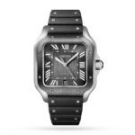 Cartier Santos De Cartier Watch Large Model, Automatic Movement, Steel, ADLC, Interchangeable Metal And Rubber Bracelets  MPN: WSSA0037 - Image 2