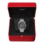 Cartier Santos De Cartier Watch Large Model, Automatic Movement, Steel, ADLC, Interchangeable Metal And Rubber Bracelets  MPN: WSSA0037 - Image 3