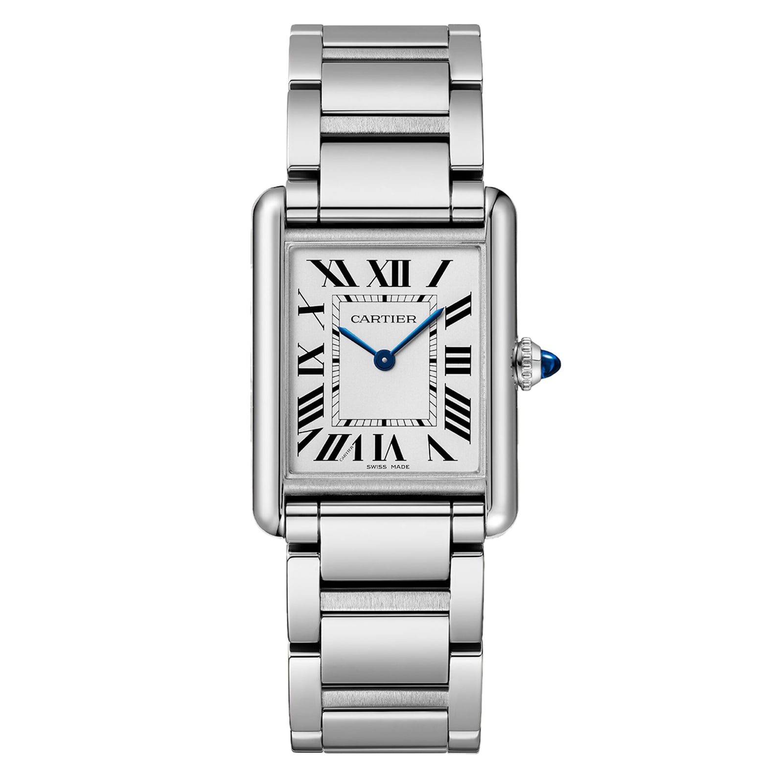 nile4aj1ypg.jpg Cartier Tank Must Watch, Large Model, SolarBeat Photovoltaic Movement, Steel Case MPN: WSTA0122 - Image 1