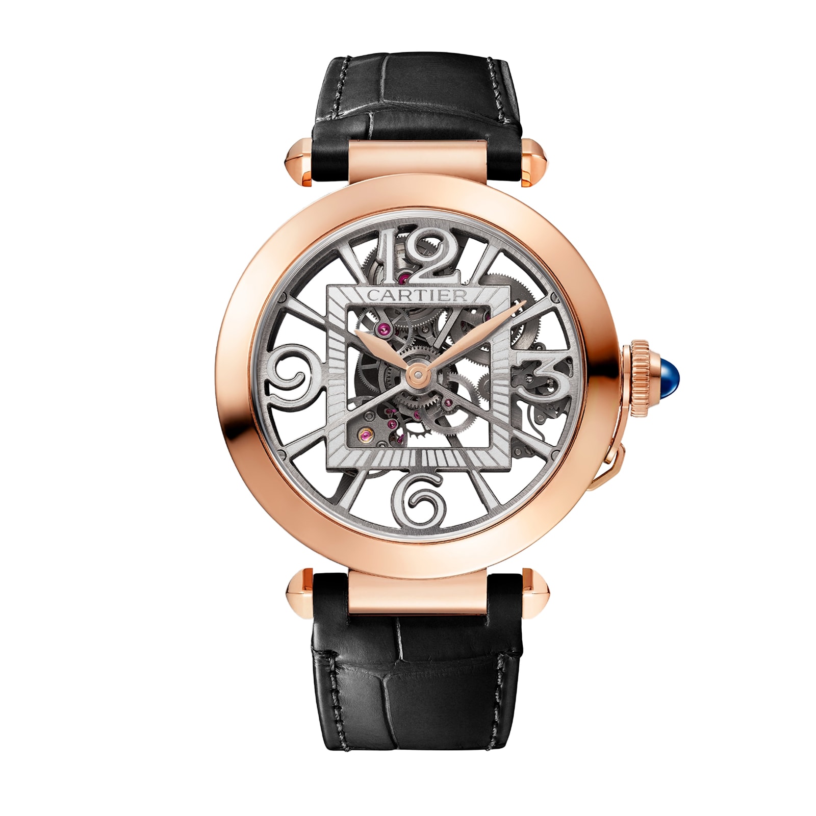 gtmc4myjfge.jpg Cartier Pasha De Cartier watch, 41 mm, Skeleton, Mechanical Movement With Automatic Winding, Calibre 9624 MC Rose Gold MPN: WHPA0018 - Image 1