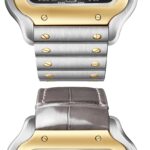 Cartier Santos De Cartier Watch, Large Model, Automatic Winding, Steel Case, Yellow Gold, Interchangeable Leather Strap  MPN: W2SA0030 - Image 2