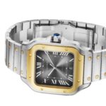 Cartier Santos De Cartier Watch, Large Model, Automatic Winding, Steel Case, Yellow Gold, Interchangeable Leather Strap  MPN: W2SA0030 - Image 5