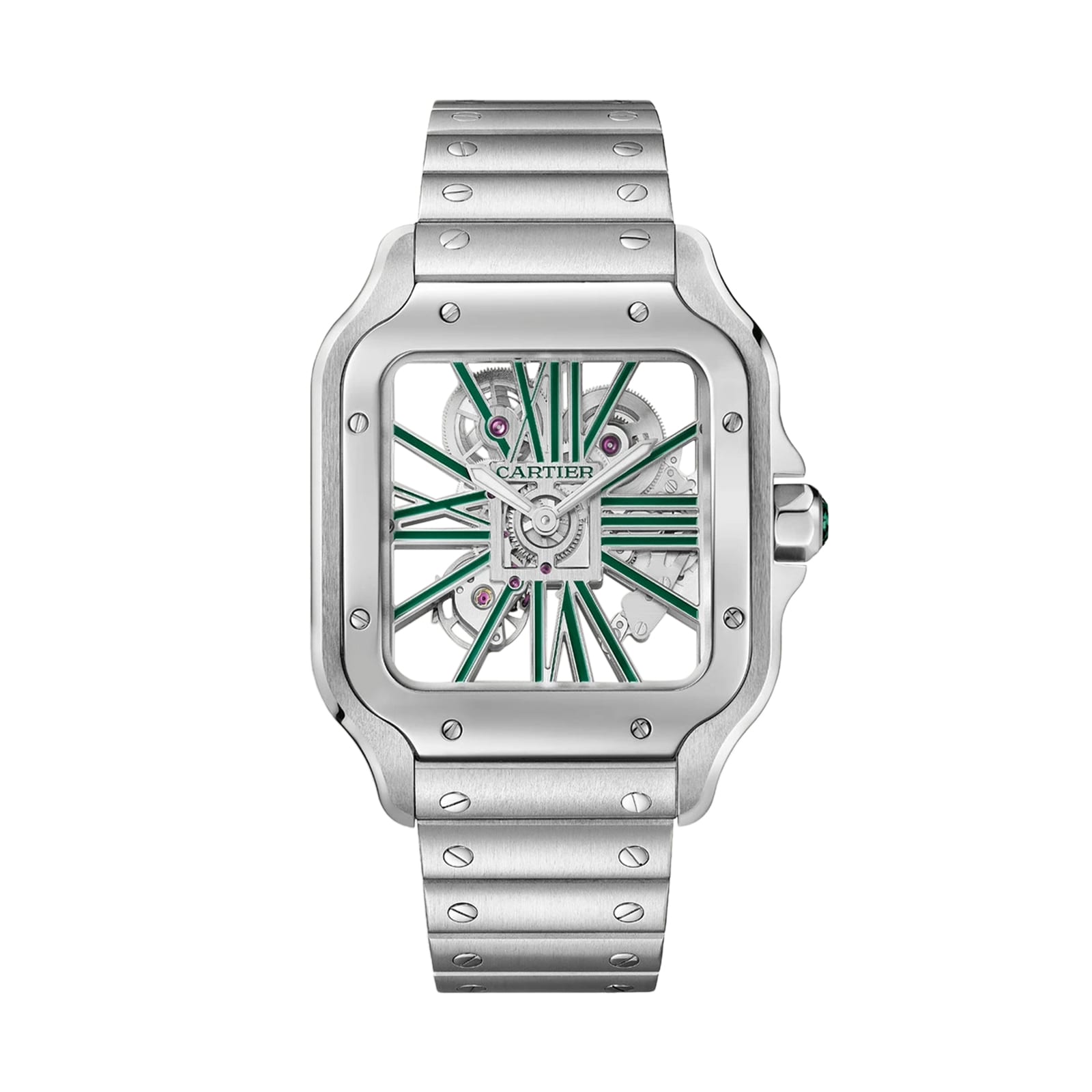 bssq5ak10u5.jpg Cartier Santos De Cartier Watch, Skeleton, Large Model, Manufacture Mechanical Movement With Manual Winding MPN: WHSA0028 - Image 1