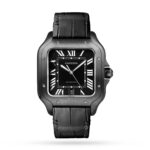 Cartier Santos De Cartier Watch Large Model, Automatic Movement, Steel, ADLC, Interchangeable Rubber And Leather Bracelets  MPN: WSSA0039