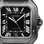 Cartier Santos De Cartier Watch Large Model, Automatic Movement, Steel, ADLC, Interchangeable Rubber And Leather Bracelets  MPN: WSSA0039 - Image 4