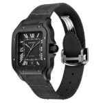 Cartier Santos De Cartier Watch Large Model, Automatic Movement, Steel, ADLC, Interchangeable Rubber And Leather Bracelets  MPN: WSSA0039 - Image 5
