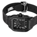 Cartier Santos De Cartier Watch Large Model, Automatic Movement, Steel, ADLC, Interchangeable Rubber And Leather Bracelets  MPN: WSSA0039 - Image 7