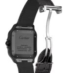 Cartier Santos De Cartier Watch Large Model, Automatic Movement, Steel, ADLC, Interchangeable Rubber And Leather Bracelets  MPN: WSSA0039 - Image 9