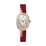 Cartier Baignoire Watch, Small Model, Quartz Movement, Rose Gold, Diamonds, Leather  MPN: WJBA0031