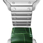 Cartier Santos de Cartier Watch, Medium Model, Steel, Automatic, Interchangeable Leather Strap  MPN: WSSA0061 - Image 2