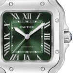 Cartier Santos de Cartier Watch, Medium Model, Steel, Automatic, Interchangeable Leather Strap  MPN: WSSA0061 - Image 4