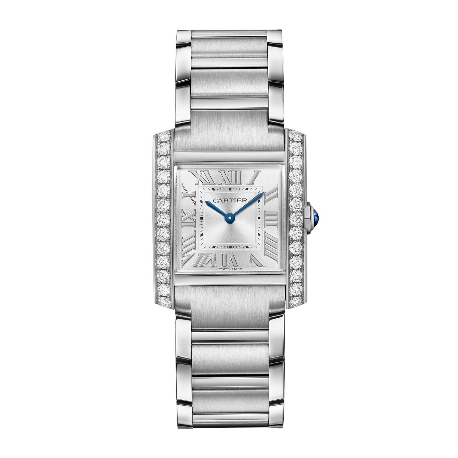 2an1uxqqajg.jpg Cartier Tank Francaise watch, medium model, quartz movement. MPN: W4TA0021 - Image 1