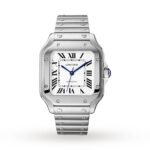 Cartier Santos De Cartier Watch Medium Model, Automatic Movement, Steel, Interchangeable Metal And Leather Bracelets  MPN: WSSA0029