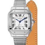 Cartier Santos De Cartier Watch Medium Model, Automatic Movement, Steel, Interchangeable Metal And Leather Bracelets  MPN: WSSA0029 - Image 3