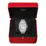 Cartier Santos De Cartier Watch Medium Model, Automatic Movement, Steel, Interchangeable Metal And Leather Bracelets  MPN: WSSA0029 - Image 4