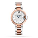 Cartier Ballon Bleu De Cartier Watch, 33mm, Mechanical Movement With Automatic Winding, Steel, Rose Gold  MPN: W3BB0021