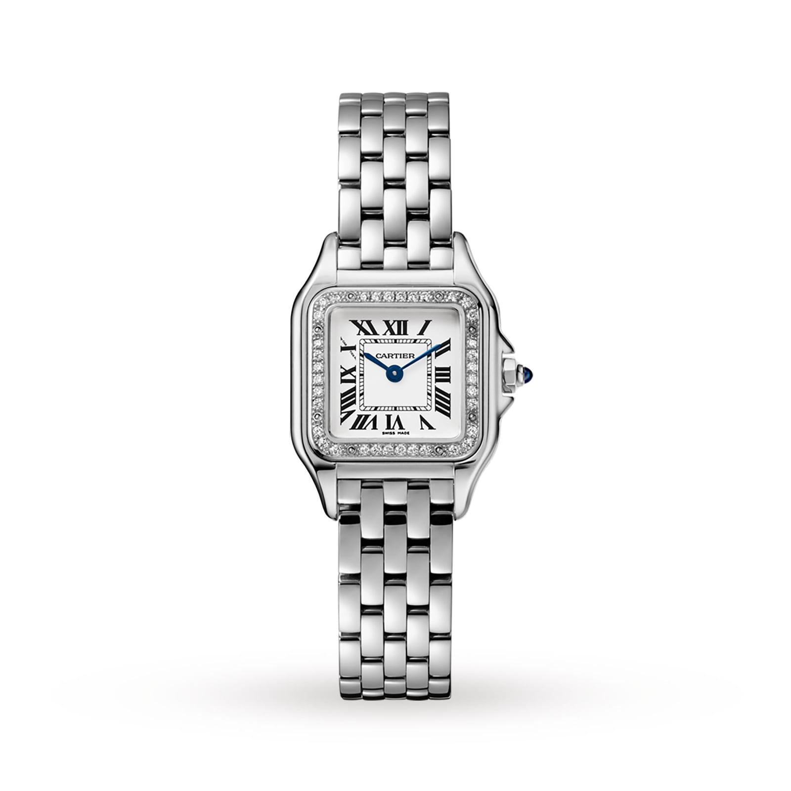 uvudgjjqi10.jpg Cartier Panthère De Cartier Watch Small Model, Quartz Movement, Steel, Diamonds MPN: W4PN0016 - Image 1