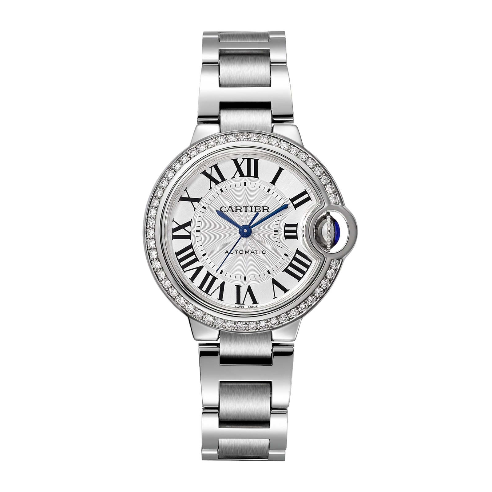 21g2q5x552r.jpg Cartier Ballon Bleu De Cartier Watch, 33mm, Mechanical Movement With Automatic Winding, Steel, Diamonds MPN: W4BB0023 - Image 1