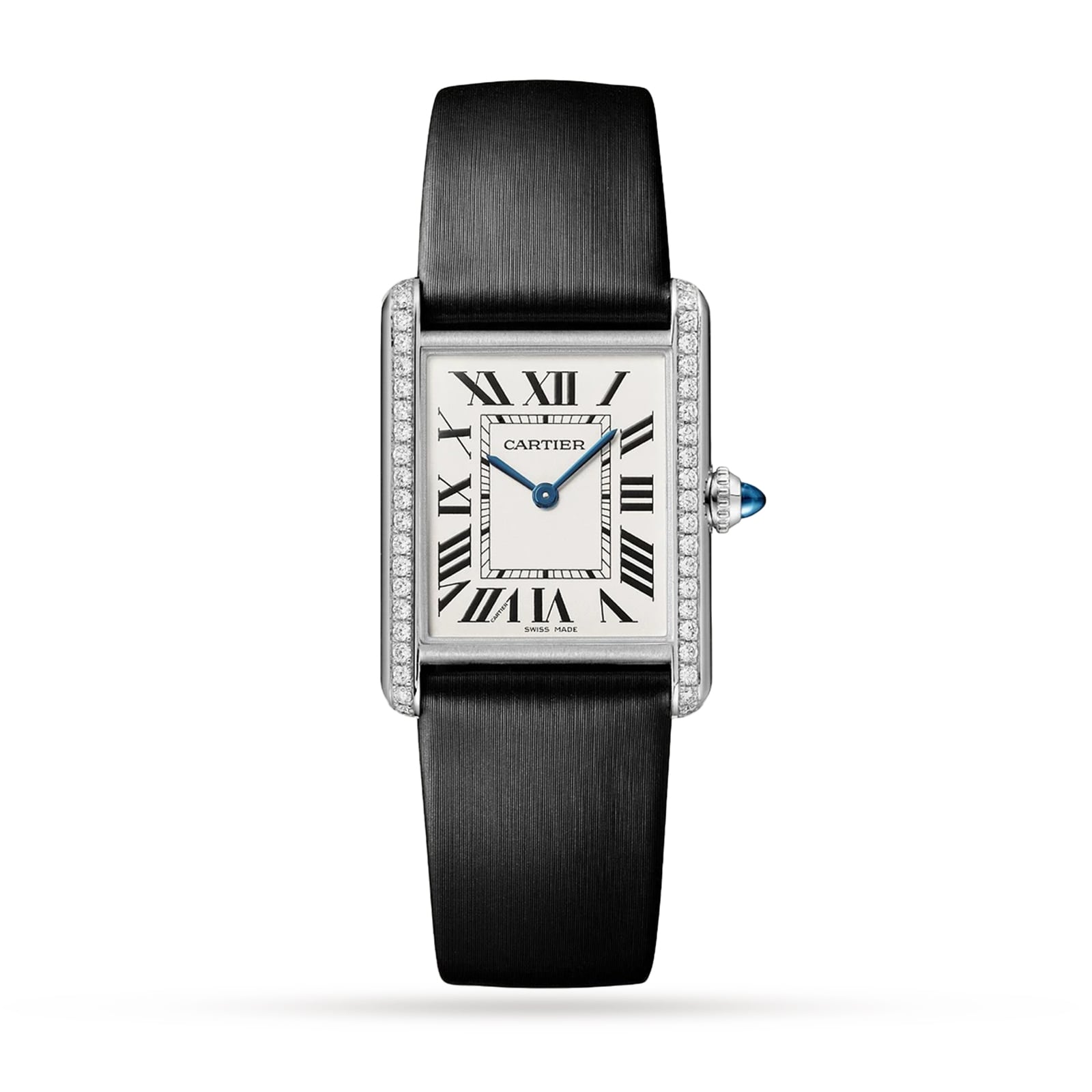 pv0als3ei1y.jpg Cartier Tank Must Watch, Large Model, Quartz Movement, Steel, Diamonds MPN: W4TA0017 - Image 1
